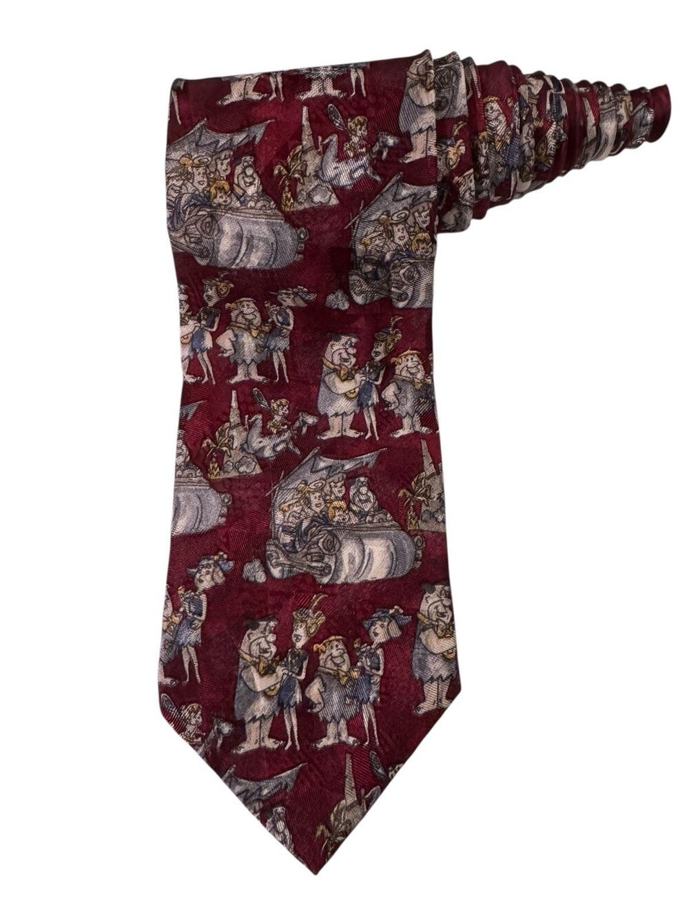 Hanna Barbera Tie Rack The Flintstones Fred Barney Wilma Betty Necktie